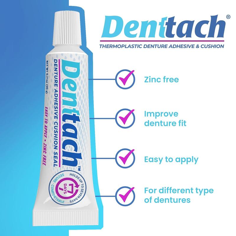 Denture Adhesive, Thermoplastic Denture Adhesive, Cushion and Reliner, Comfortable, Secure Denture Grip for Up to 7 Days, Non Glue, Zinc Free, Long Holding Denture Reliner (Pack of 3)