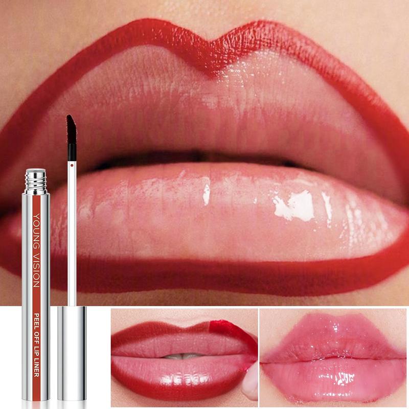 3 Counts Peel Off Lip Liner Tattoo Pen Set, Long-lasting Lip Stain, Waterproof & Smudge-proof Peel Off Lip Liner Stain, Peel Off Lipstick, Natural Lip Definition, Gift for Mom Girls, Christmas Gift