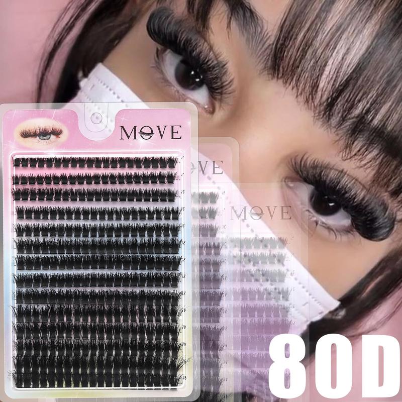 Curl Wispy Individual False Eyelash Kit, 280pcs set Natural Look Eyelash Extensions, Self Grafting Eye Makeup Enhancement, Christmas Gift