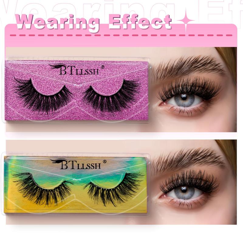 17 18mm Volumized False Eyelashes, 54 Pairs Natural Look Eyelash Extensions, Self Grafting Curl Eyelashes, Eye Makeup Enhancement False Eyelashes for Women & Girls