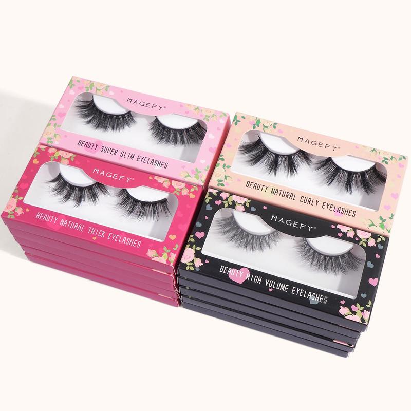 Fluffy False Eyelashes, 20 Pairs Natural Faux Lashes, Volumized False Eyelashes For Women And Girls Makeup Enhancement, Eyelash Extension Strip, Trending Products, Summer Gifts