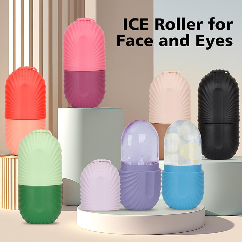 Spring Ice Face Roller for Face and Eye Puffiness Relief, 1 Count Multi-purpose Facial Massager for Enhanced Skin Care and Radiance, Ice Face Roller Molded Cube, Reusable and Leak Proof, Christmas Gift