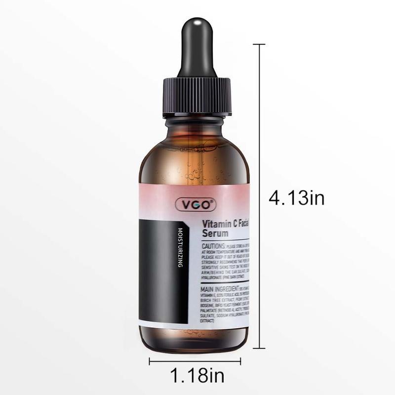 VGO Vitamin C Facial Serum Essence,30ml 60ml Skincare Cleanser-B3 Skin care cream Cleanser Daily Gentle Facial Wash Cleansing Comfort For Skin And  Snail Mucin 92% Moisturizer Moisture Moisturizing Hyaluronic Hydrating Hydrate and moisturize