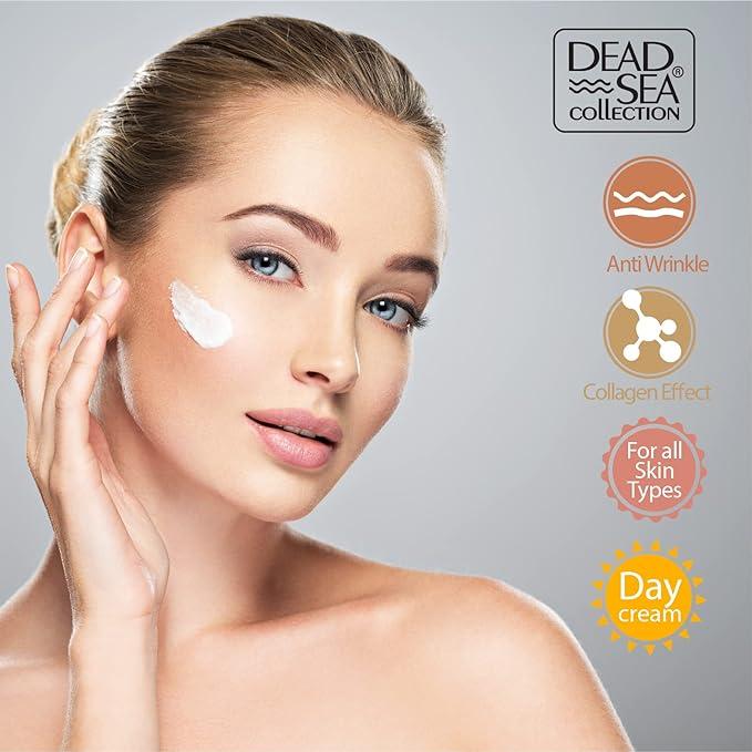 Dead Sea Collection Anti-Wrinkle Day Cream for Face with Collagen 1.69 fl oz Moisturizer Anti Aging Skincare Facial