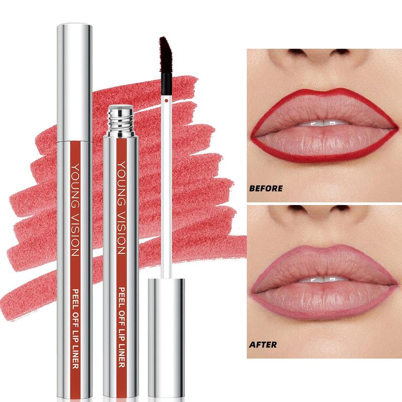 3 Counts Peel Off Lip Liner Tattoo Pen Set, Long-lasting Lip Stain, Waterproof & Smudge-proof Peel Off Lip Liner Stain, Peel Off Lipstick, Natural Lip Definition, Gift for Mom Girls, Christmas Gift