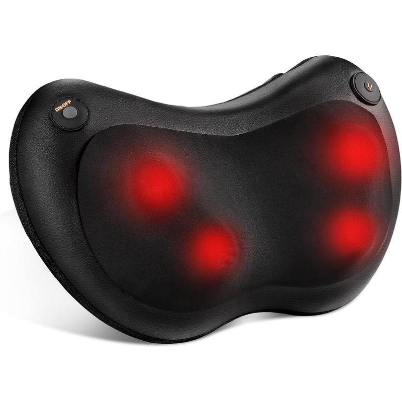 Naipo Shiatsu Neck Back Massager with Heat, Electric Massager Deep Tissue Kneading Massage to Relief Shoulder Muscles, Gift for Mom Dad Women Men in Home Office and Car