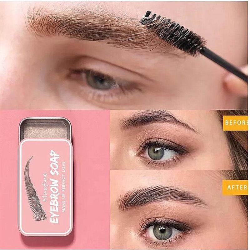 Long Lasting Clear Eyebrow Wax with Eyebrow Brush, Natural Look Eyebrow Styling Wax, Lightweight Eyebrow Setting Gel, Eyebrow Primer Makeup Set for Women