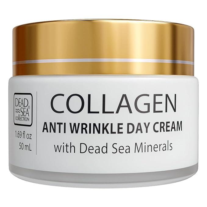 Dead Sea Collection Anti-Wrinkle Day Cream for Face with Collagen 1.69 fl oz Moisturizer Anti Aging Skincare Facial