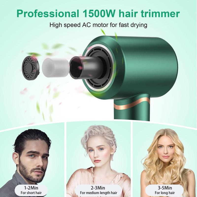 Negative Ion Hair Dryer, 110000rpm Low Noise Hair Dryer with Magnetic Nozzle & Fragrance Tablet, Professional High Speed Hair Dryer for Home & Travel