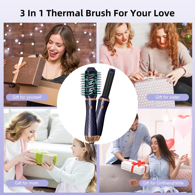 OKWRAP 6 in One Hot Air Brush, Comfort 1000W Powerful Negative Ionic Air Curler Hair Styler Set,Thanksgiving Day & Christmas & Fall Gifts