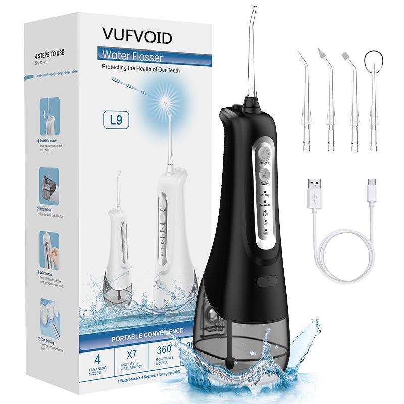 VUFVOID Water Flosser Teeth Picks, Cordless Portable Oral Irrigator, Powerful and Rechargeable, Brace Friendly, Breath Refreshing, IPX7 Waterproof, Family Pack Teeth Cleaning