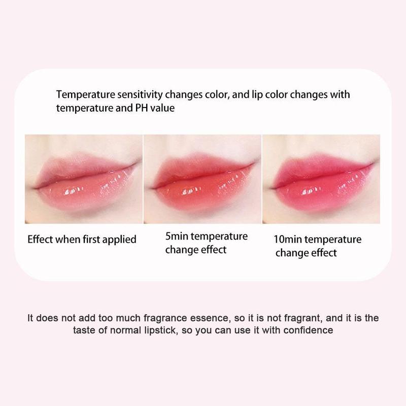 Flower Design Color Changing Lipstick, 1 Count Moisturizing Lip Balm, Girls and Women Makeup Accessory