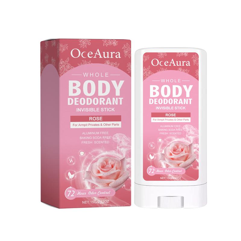 OceAura Rose Body Deodorant Stick with Rose Fragrance is natural and refreshing to reduce underarm odor Body Care Flower  Comfort Scented Scent Aroma