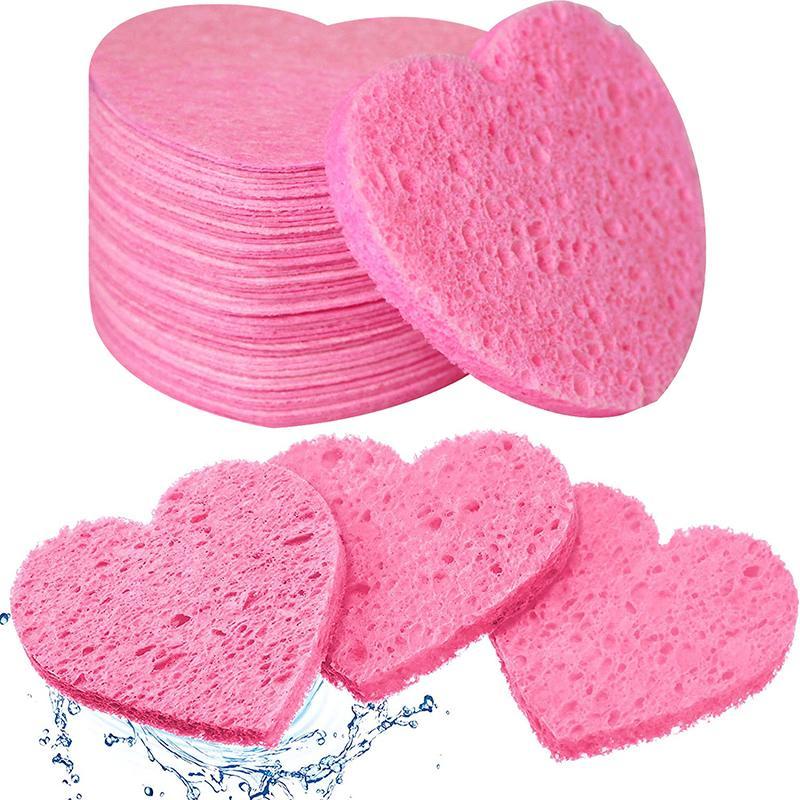 Natural Compressed Facial Sponges, 30pcs set Facial Cleansing Sponges, Face Wash Sponges, Soft Facial Cleansing Sponges, Exfoliating Sponges Beauty Supplies