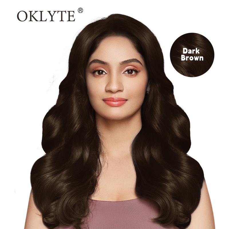 OKLYTE Hair Dye Shampoo - Semi-Permanent Gray Coverage - Up to 30 Days Lasting Results