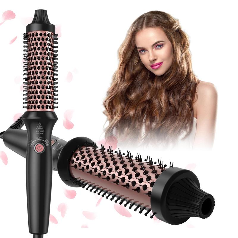 Electric Hair Curler, 1 Count PTC Heating Round Brush Ceramic Ionic Hot Brush, Hair Styling Tool for Home & Salon Use