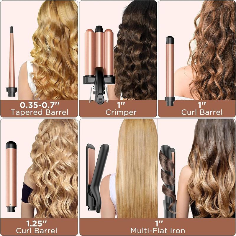 5 in 1 Hair Curler Set, Hair Straightener & Hair Curler & Accessories, Professional Hair Styling Tool for Women & Girls