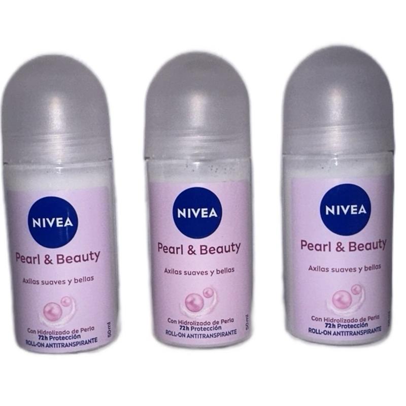 Nivea Satin Effect or Pearl & Beauty Roll On Moisturizing Deodorant Avocado and Vitamin C choice of Single, set of 2, 3, or 4.