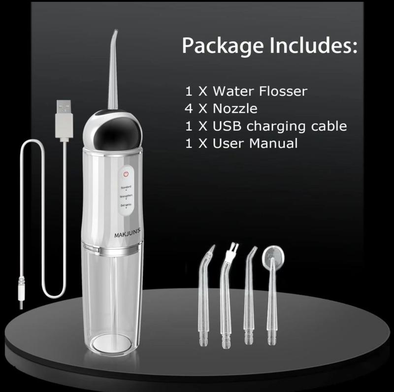 Portable Oral Irrigator - Advanced Water Flossing Technology, Adjustable Pressure Settings Flosser Teeth Cleaner