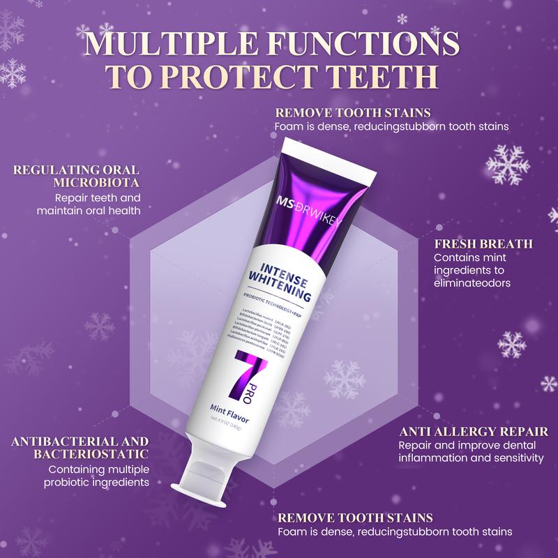 New Arrival! Christmas stocking stuffers. Limited-Time Flash Sale: 7Pro Brightening Toothpaste for Sparkling White Teeth and Fresh Breath Every Day! A Must-Have for Oral Care.