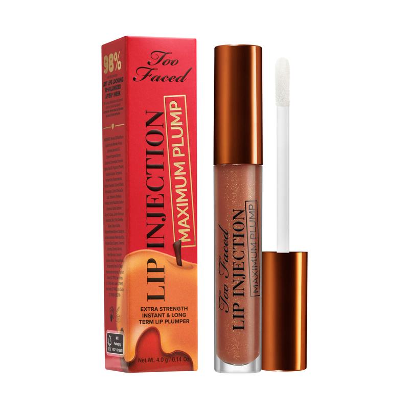 Too Faced Lip Injection Maximum Plump Lip Gloss - Caramel Apple Scented with Shimmer 