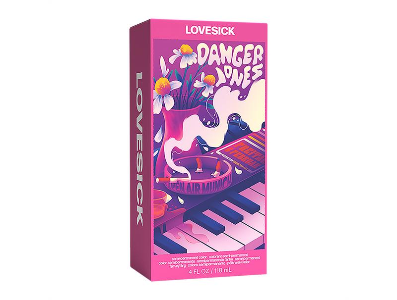 Danger Jones Lovesick - Neon Pink Hair Color - Long-Lasting Dye - Haircare, Hair Dye