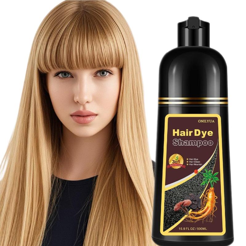 Instant Natural 3-in-1 Blonde Brown Hair Dye Shampoo , Instant Hair Color Shampoo for Women Men,Grey Hair Coverage in Minutes, Herbal Formula,Haircare