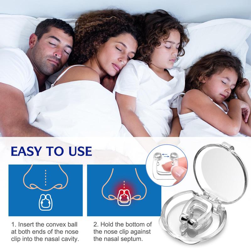 Nose Clips, 6 Counts box Anti Snoring Nose Clips, Silicone Nose Clips, Sleeping Aids For Men & Women