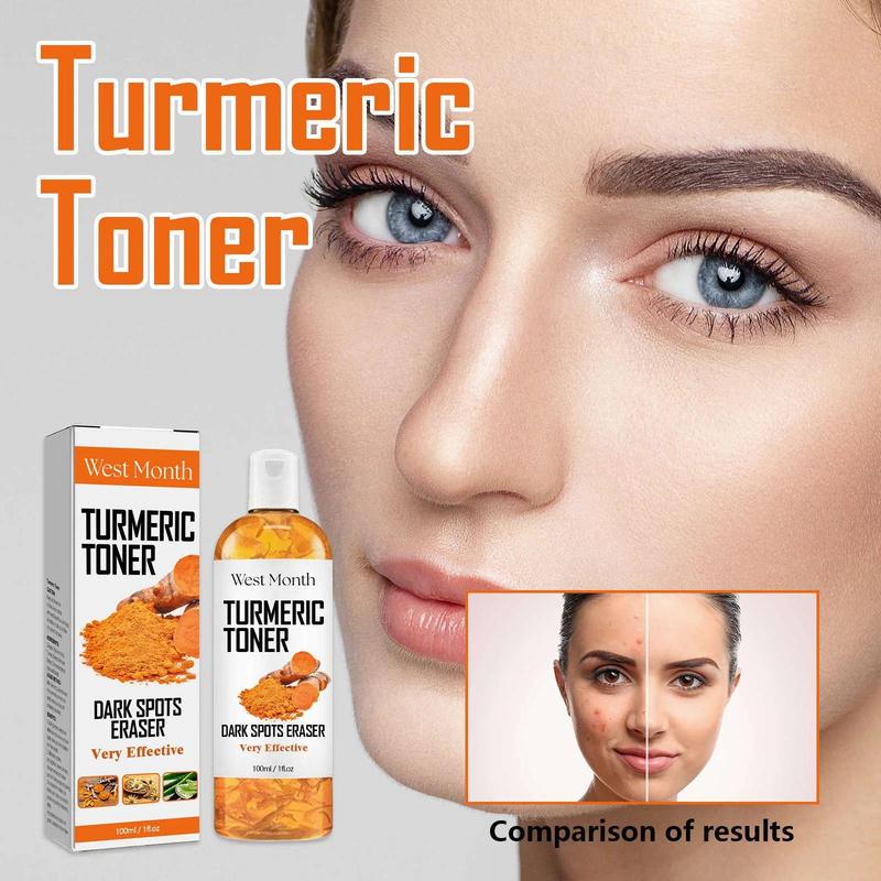 West&Month Turmeric Brightening Toner with Collagen and Mint Leaf Extract, 100ml - Facial Skincare for Skin Repair and Comfort