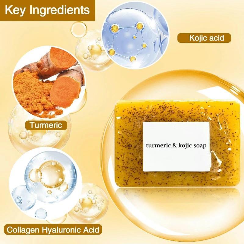 Lemon Turmeric Kojic Acid Soap Lemon Kojic Acid Soap Bar Turmeric Soap Bar Kojic Acid Soap for Face