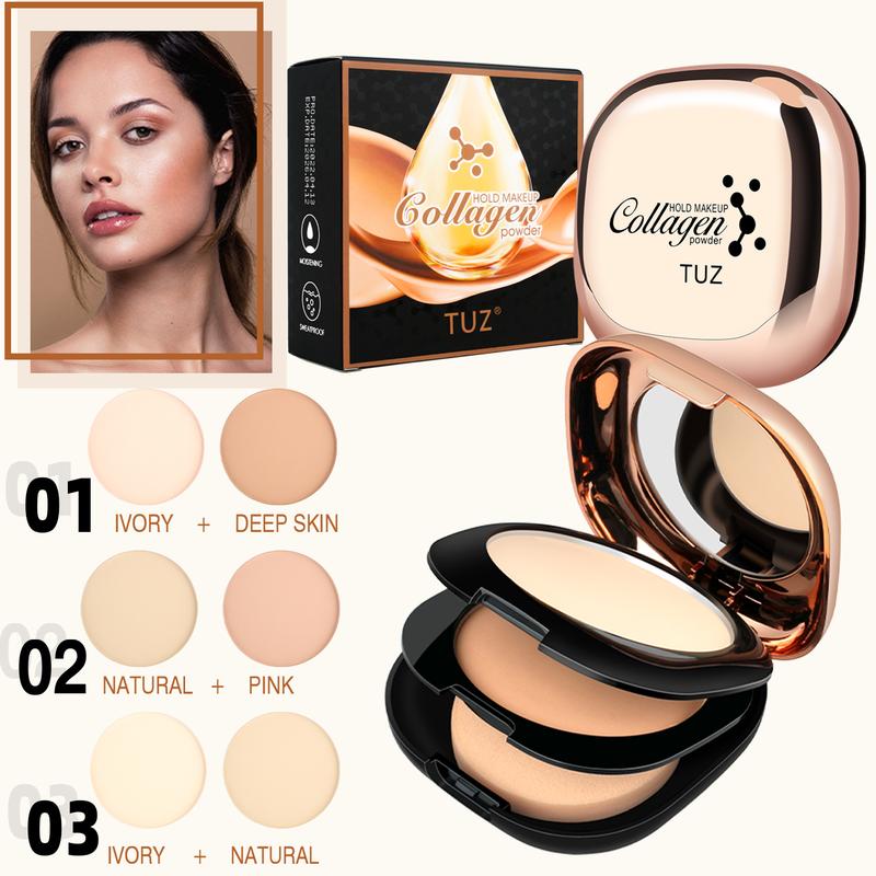 Double-layer Pressed Powder Foundation Strong Long-Lasting Coverage Foundation