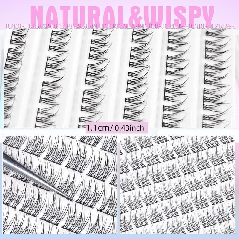 Natural Curl Cluster Lashes, 1 Box Individual False Eyelashes, Self Grafting Eyelash Extensions, False Eyelashes for Women and Girls Eye Makeup Enhancement, Christmas Gift