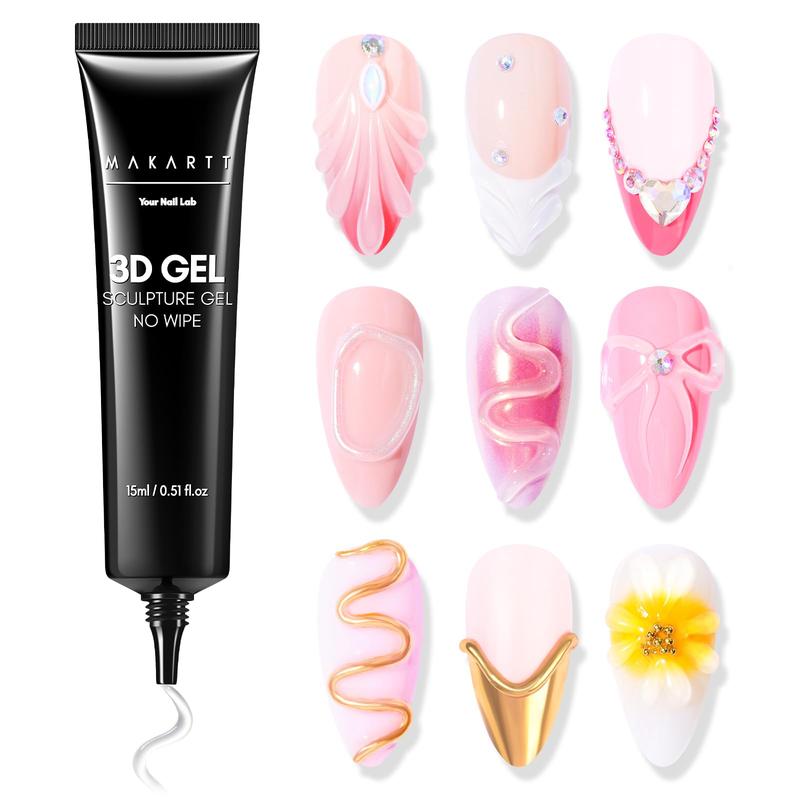 [CRAZY DEAL] Makartt 3D Nail Gel Sculpting Gel Nail Art Glue Nail Care Nail Polish Manicure Cutics,Best gift for Christmas  Cleanser Acrylic