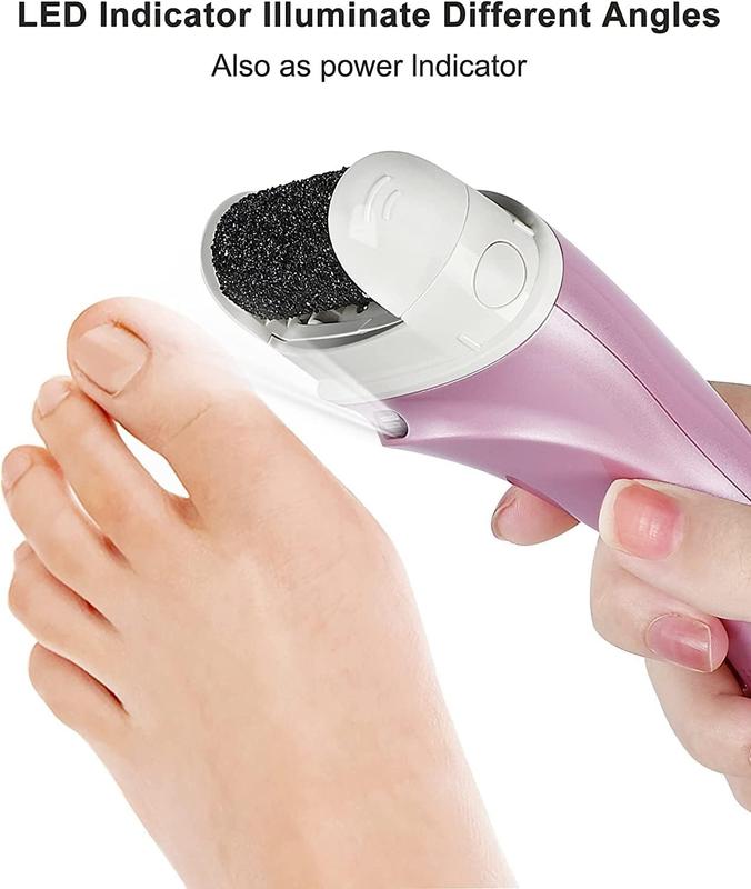 3 Color Electric Feet Callus Removers Rechargeable,Portable Electronic Foot File Pedicure Tools, Electric Callus Remover Kit,Professional Pedi Feet Care Perfect for Dead,Hard Cracked Dry Skin Gift Manicure Scrubber