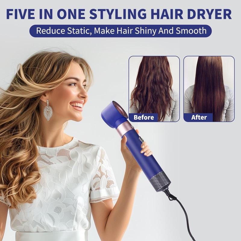 5 in 1 Hot Air Styler, Hair Dryer Brush, Professional Hair Dryer Brush Set for Fast Drying, Curling, Straightening, 5in1 hairstyle