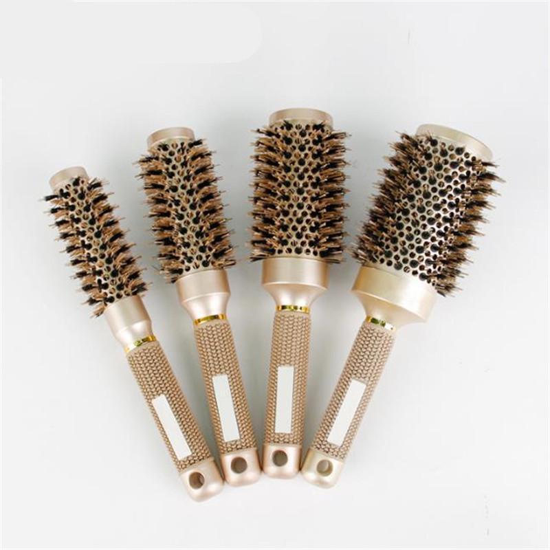 Round Hair Brush, 1 Count Professional Hair Comb, Salon Barber Hairbrush, Hairdressing Styling Tool, Heatless Hair Styling Tool for Women & Men