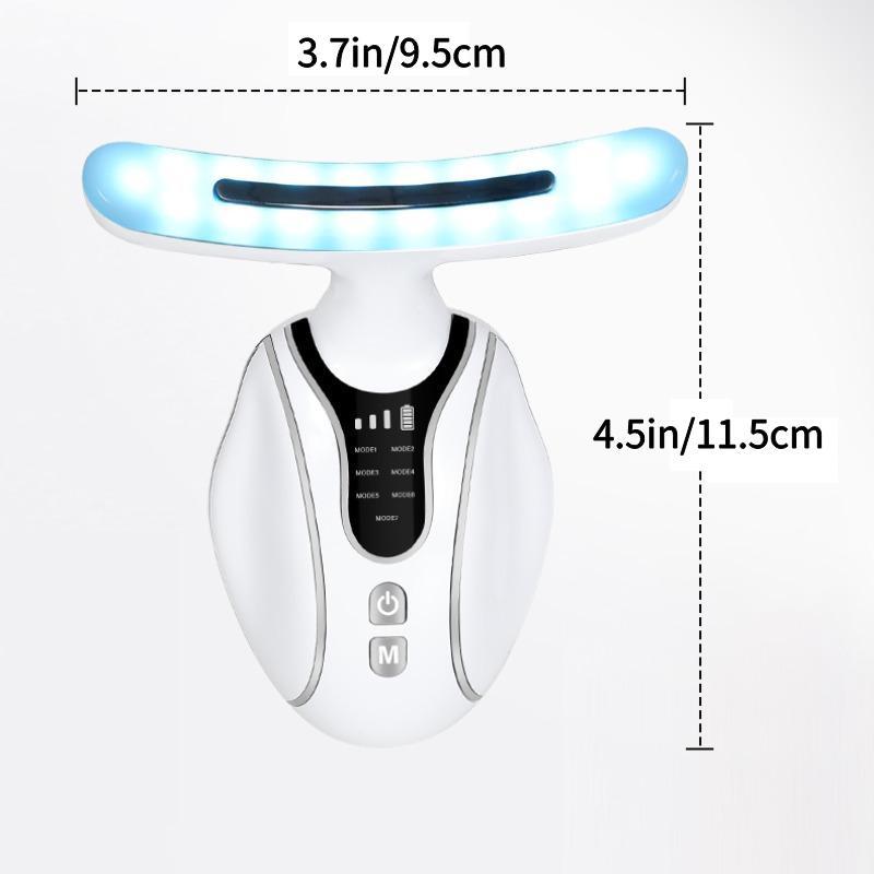 Neck Massager, 1 Count 7 Color Light Neck Lifting & Firming Beauty Instrument, Multifunctional Neck Massage Tool for Women