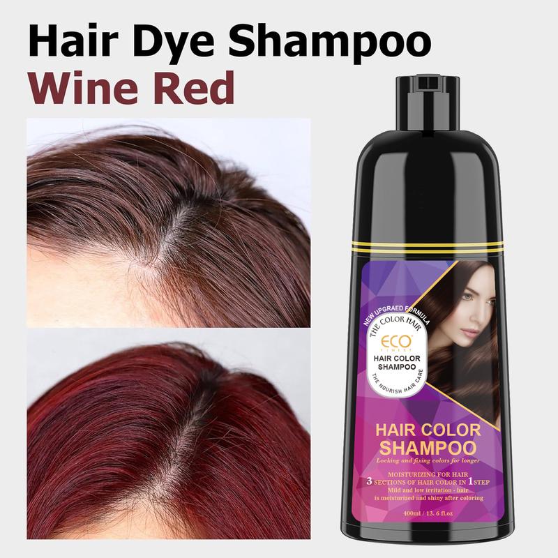 ECO Finest Wine-Red Hair Dye, Plant Extracts long lasting effective nourishing Formula Haircare Gel suitable for normal hair, non-irritating,no damage to the scalp, fast and long-lasting color, simple and easy to use