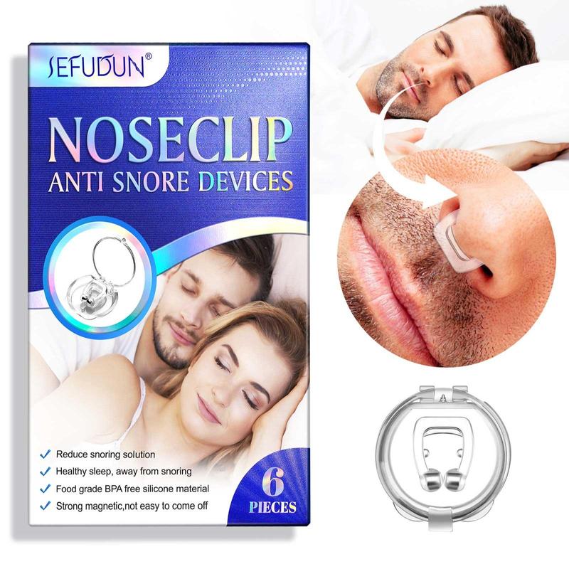 Nose Clips, 6 Counts box Anti Snoring Nose Clips, Silicone Nose Clips, Sleeping Aids For Men & Women