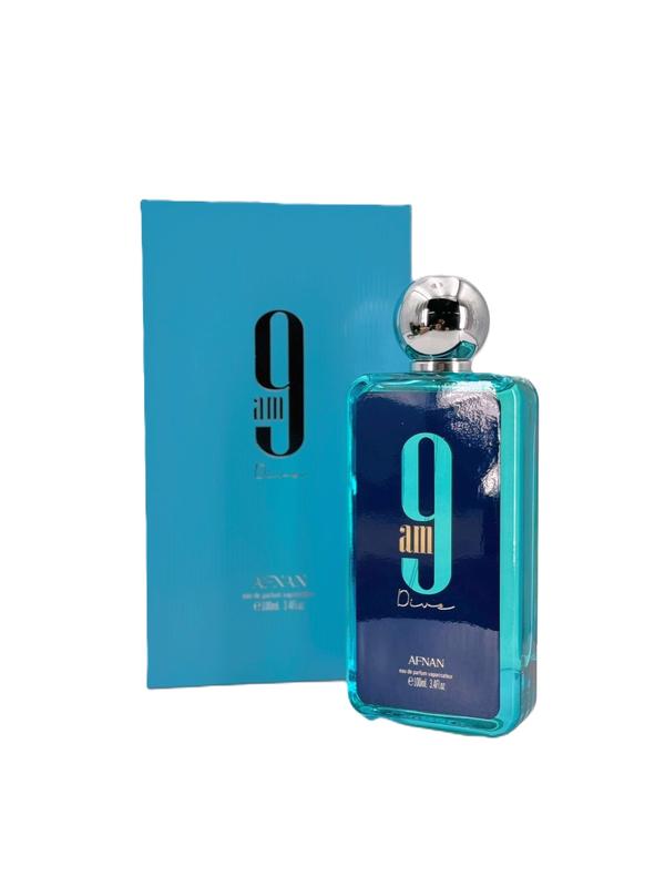 AFNAN 9 AM DIVE FOR UNISEX & 9 PM EAU DE PARFUM SPRAY 3.4FL.OZ FOR MEN COMBO SET