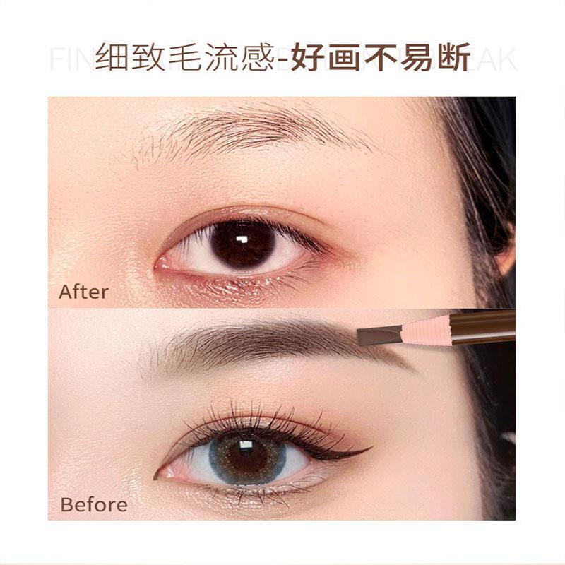 Waterproof Eyebrow Pencil, Long Lasting Eyebrow Pencil, Brow Styling Brush, Sweat Proof Fine Tip Brow Shading & Filling Pencil, Makeup Tool Easy to Apply, Christmas Gift