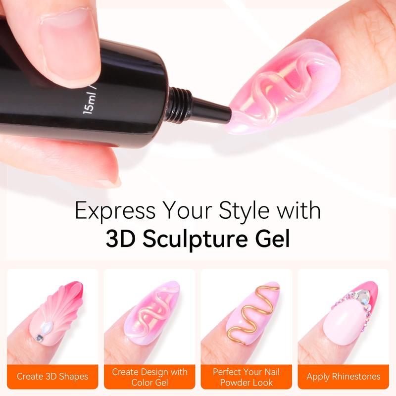 [CRAZY DEAL] Makartt 3D Nail Gel Sculpting Gel Nail Art Glue Nail Care Nail Polish Manicure Cutics,Best gift for Christmas  Cleanser Acrylic