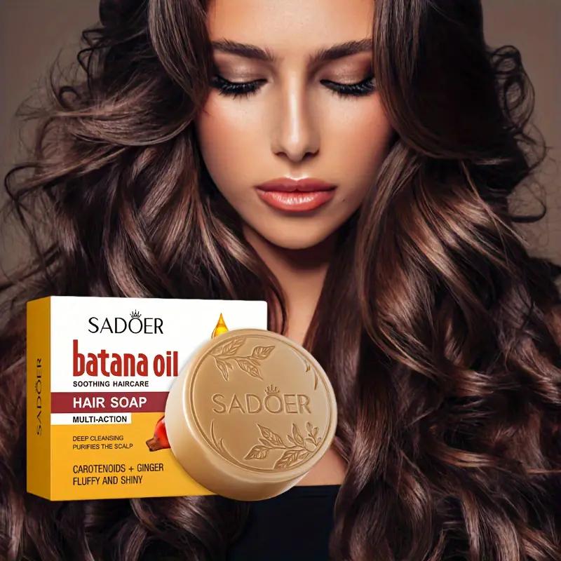 Batana Oil Shampoo Bar for Hair Growth，Organic Batana Oil Bar from Honduras, Silicone Free, Natural Batana Bars for Prevent Hair Loss,Thickening Pure Batana Oil Solid Shampoo - Smoothes Frizzy Hair Deep Cleansing Hair Scalp Oil Control Shampoo Soap