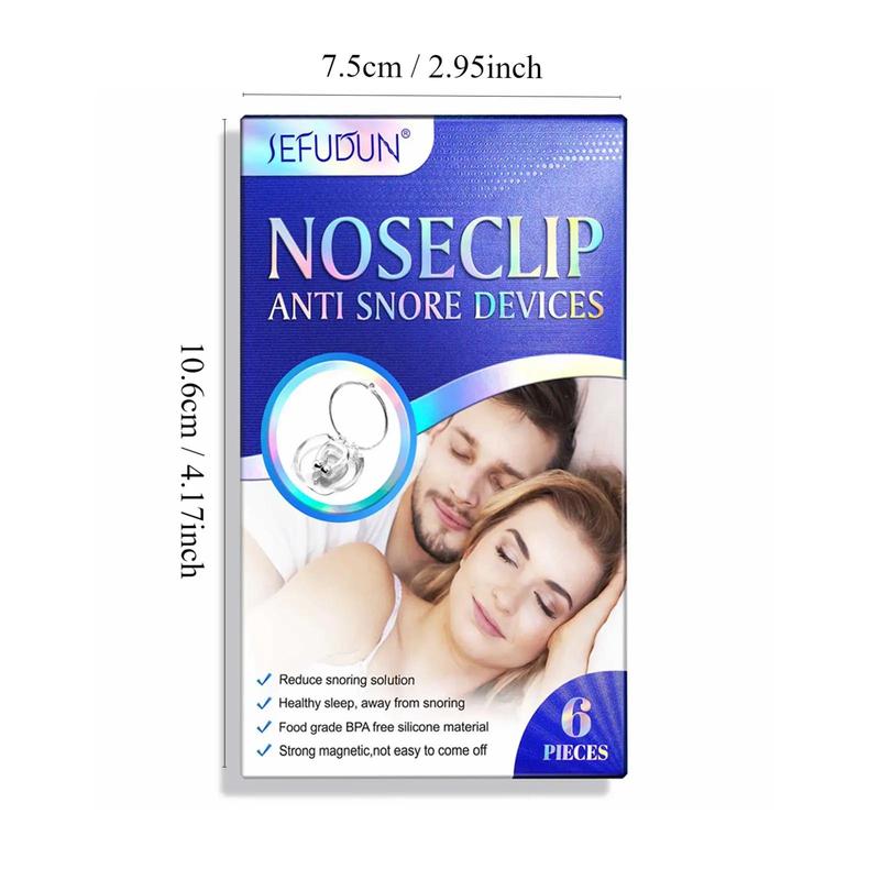 Nose Clips, 6 Counts box Anti Snoring Nose Clips, Silicone Nose Clips, Sleeping Aids For Men & Women