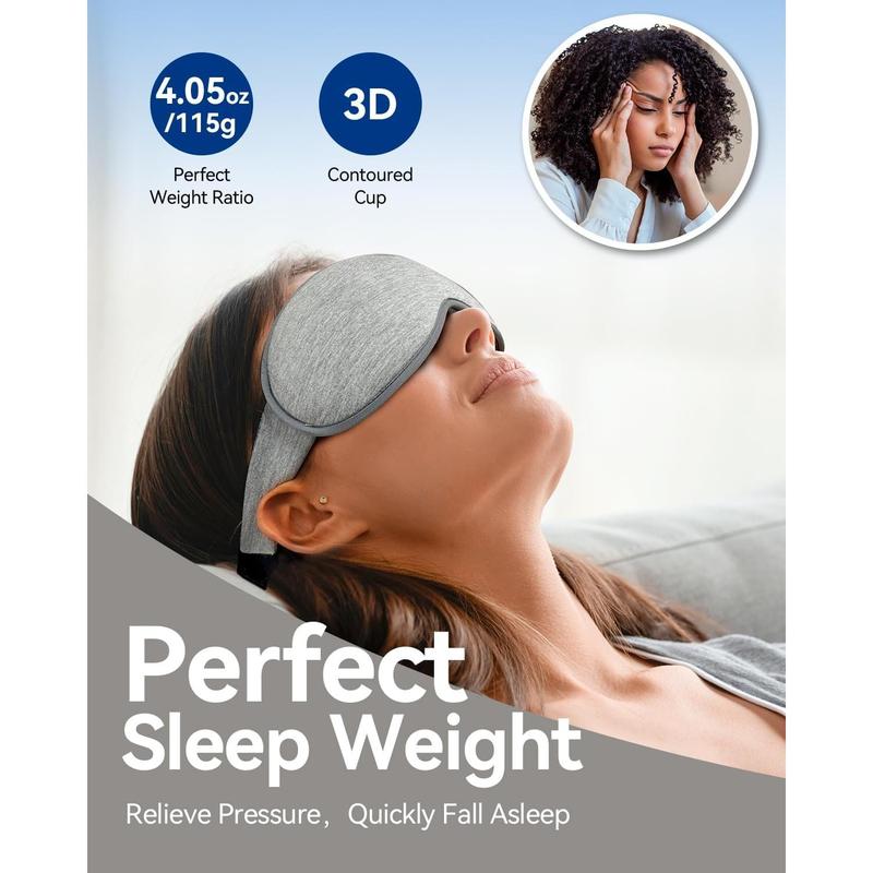 Trending! Weighted Eye Mask for Sleeping - Blackout Sleep Mask for Women and Men! With Extension Eye Covers, Made of Memory Foam, 3D Contoured. An Essential for Airplane Travel, Also Ideal for Blindfold Meditation. Get a Deep and Relaxing Sleep!