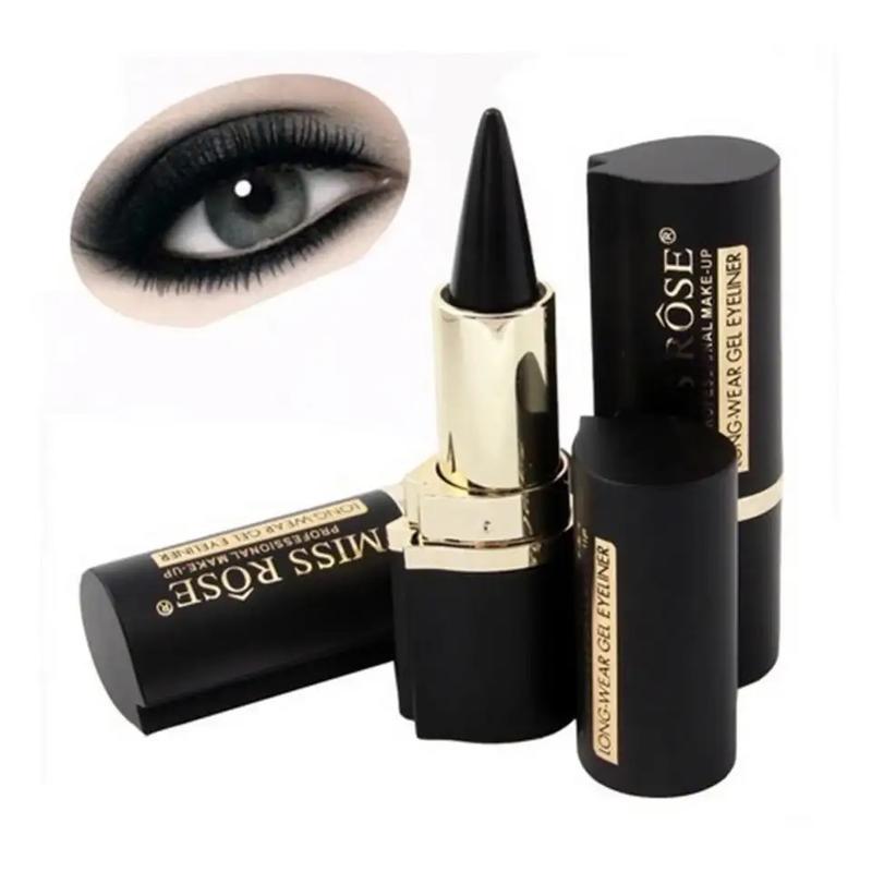 Natural Black Eyeliner cream WaterproofLong-lasting Quick Dry Eye Liner Pen MakeupTools Eyeliner Pencil Cosmetics Lipliner Brush Daily