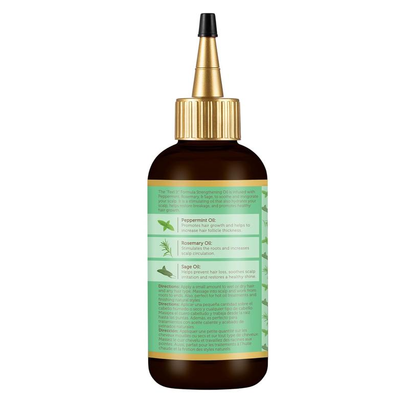 African Pride Feel It Formula, Strengthening Oil with Peppermint, Rosemary, and Sage, Helps promote Hair Growth, Nourishing Treatment for Split Ends and Dry Scalp for All Hair Types, 4 fl oz.