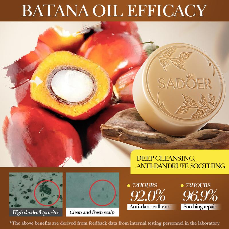 Batana Oil Shampoo Bar for Hair Growth，Organic Batana Oil Bar from Honduras, Silicone Free, Natural Batana Bars for Prevent Hair Loss,Thickening Pure Batana Oil Solid Shampoo - Smoothes Frizzy Hair Deep Cleansing Hair Scalp Oil Control Shampoo Soap