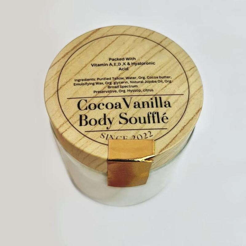 Cocoa Vanilla Body Soufflé - Hydrating, Soothing, and Healing Skincare - Chocolate, Body Care Lotions Cosmetic Skin Repair,Comfort,Winter