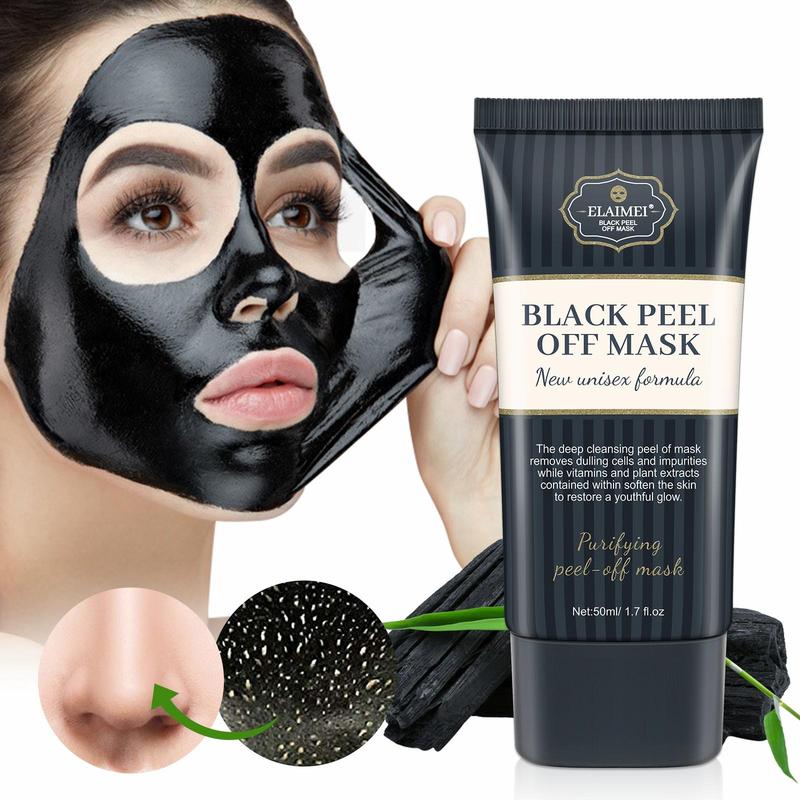 Black Peel Off Mask, 1 2 Counts Deep Cleansing Facial Mask, Moisturizing Facial Mask for All Skin Types, Facial Care Product for Women & Men